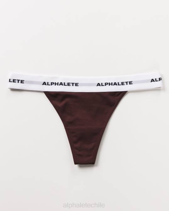 tanga aguda mujer Alphalete 08R8473 ropa sangría roja