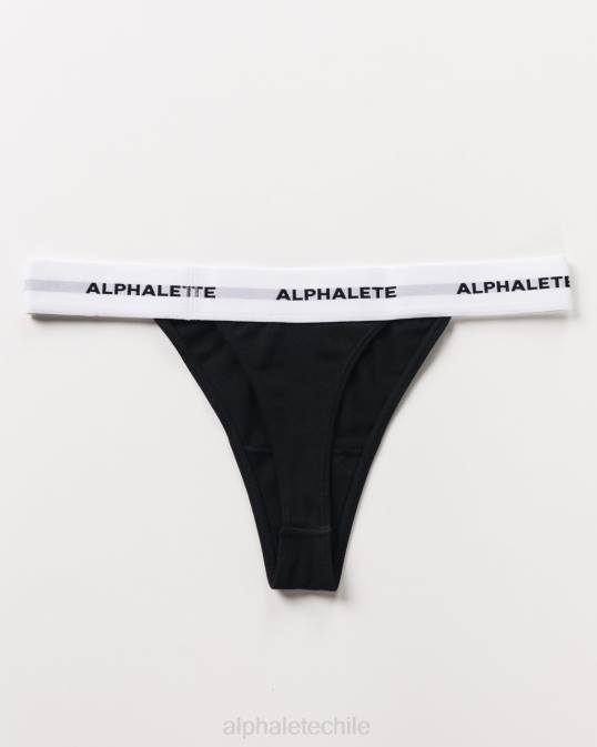 tanga aguda mujer Alphalete 08R8474 ropa negro