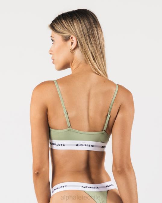 bralette agudo mujer Alphalete 08R889 ropa verde salvia