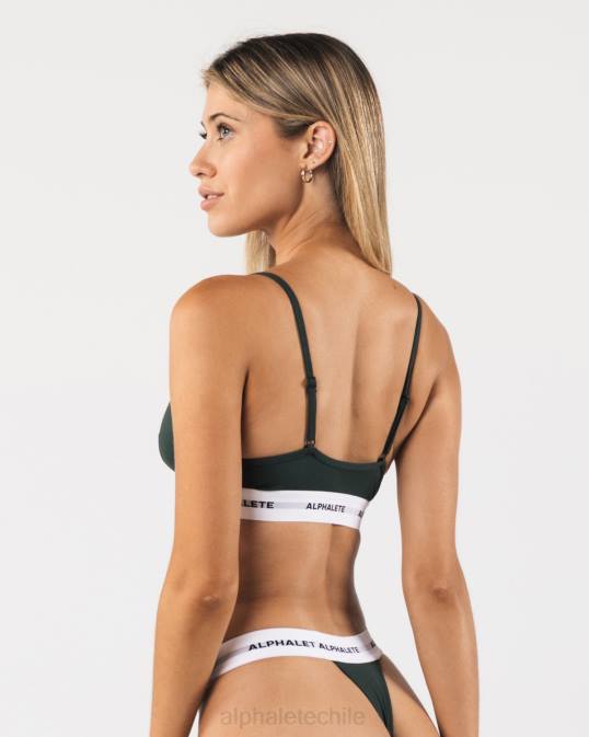 bralette agudo mujer Alphalete 08R891 ropa verde perenne