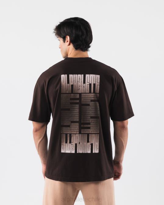 camiseta críptica unisexo Alphalete 08R8215 ropa chocolate Cafe