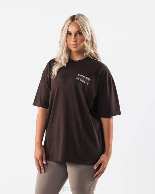 camiseta críptica unisexo Alphalete 08R8215 ropa chocolate Cafe