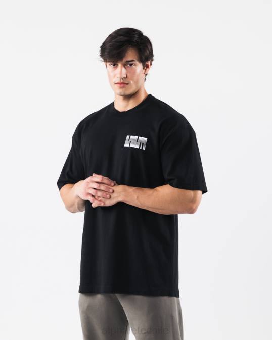 camiseta críptica unisexo Alphalete 08R8216 ropa negro