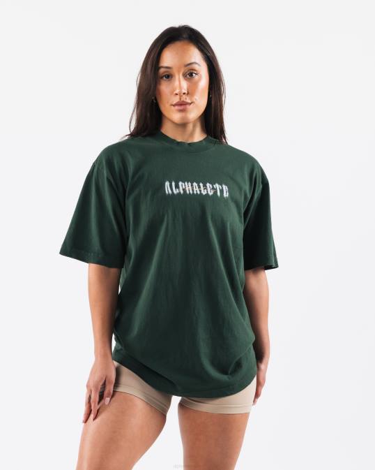 camiseta fantasma unisexo Alphalete 08R8179 ropa verde hiedra