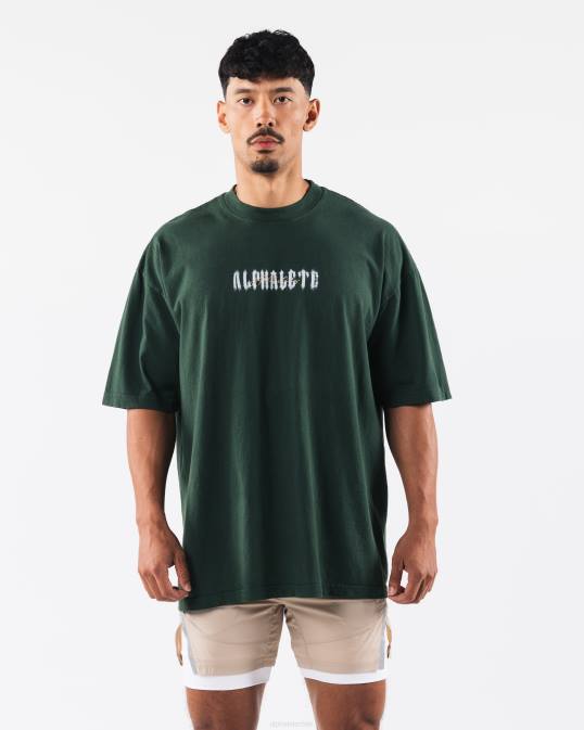 camiseta fantasma unisexo Alphalete 08R8179 ropa verde hiedra