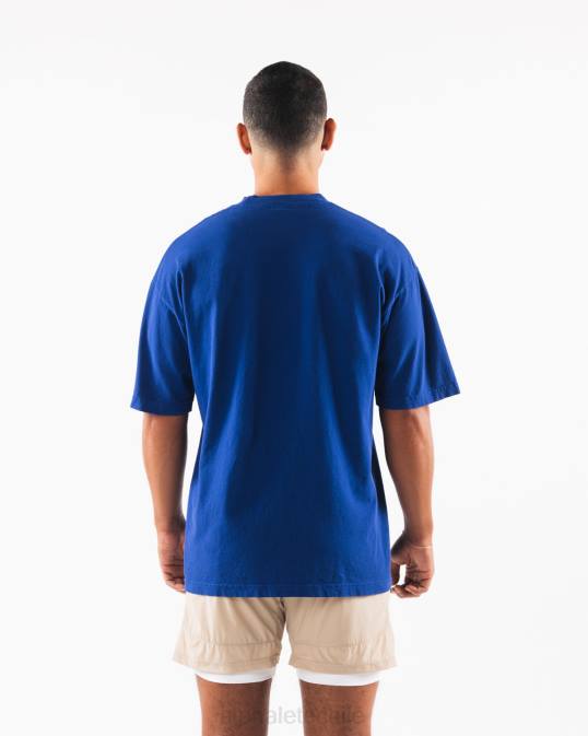 una camiseta de playa unisexo Alphalete 08R8220 ropa azul real